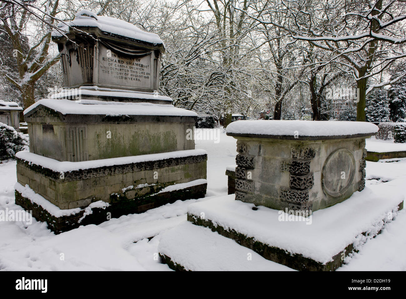 Villaggio di Dulwich sepoltura. Creato da Edward Alleyn e consacrata domenica 1 settembre 1616 dall'Arcivescovo (più.). Foto Stock