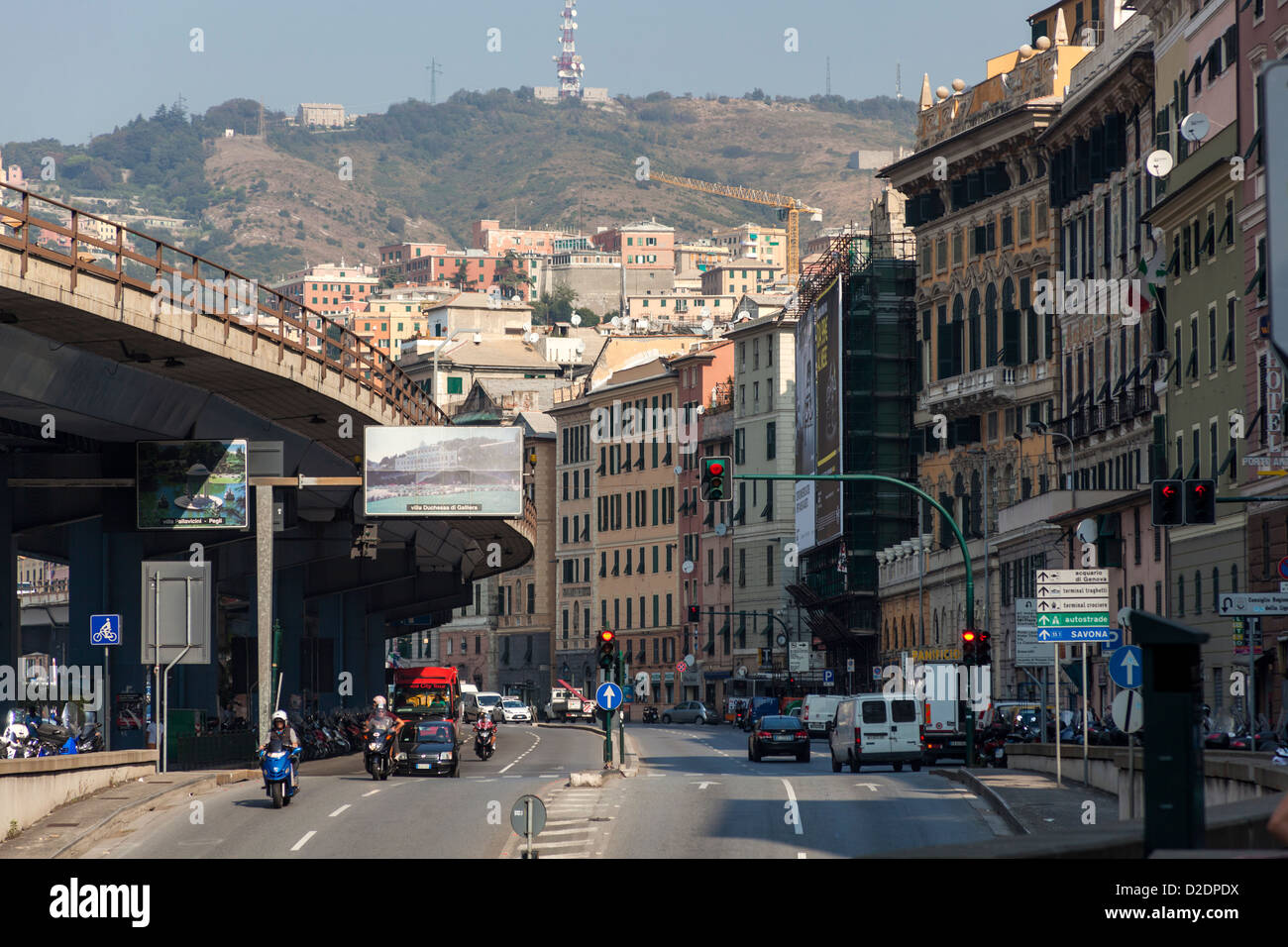 Genova - porto marittimo in Italia Genova - Hafenstadt in Italien Foto Stock