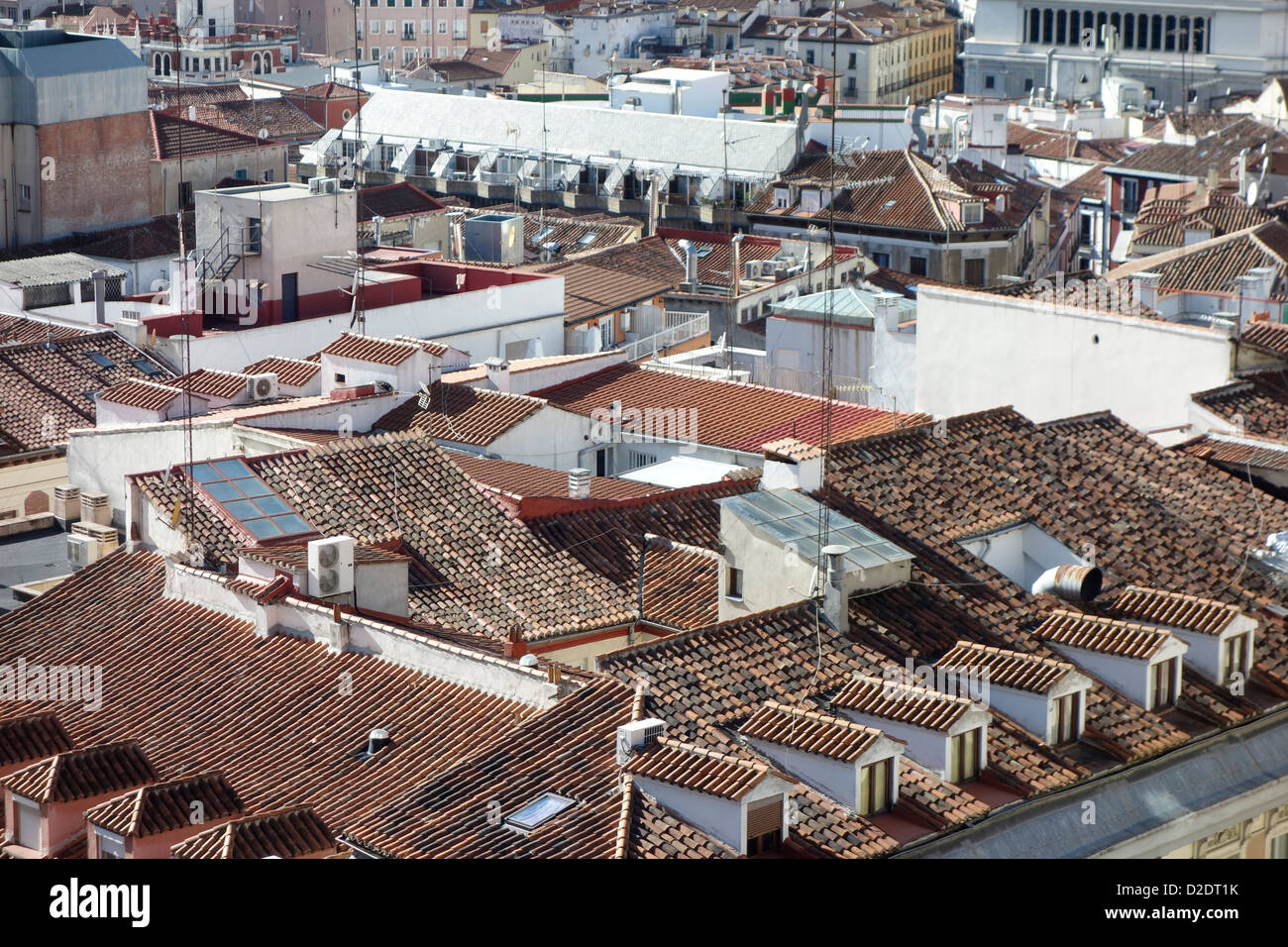 Madrid Spagna tejas tetto tegola Foto Stock