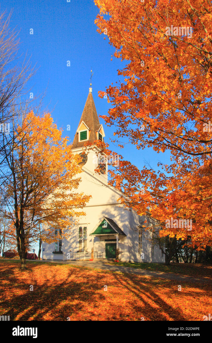 Meeting House, Zucchero Hill, White Mountains, New Hampshire, STATI UNITI D'AMERICA Foto Stock
