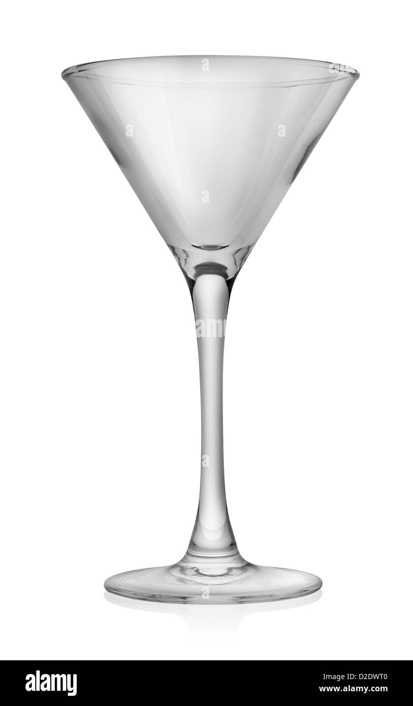 Bicchiere da cocktail isolato su uno sfondo bianco Foto Stock