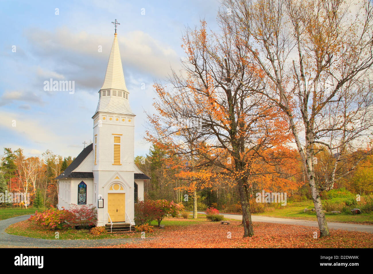 Saint Matthews Chiesa Episcopale, Zucchero Hill, White Mountains, New Hampshire, STATI UNITI D'AMERICA Foto Stock