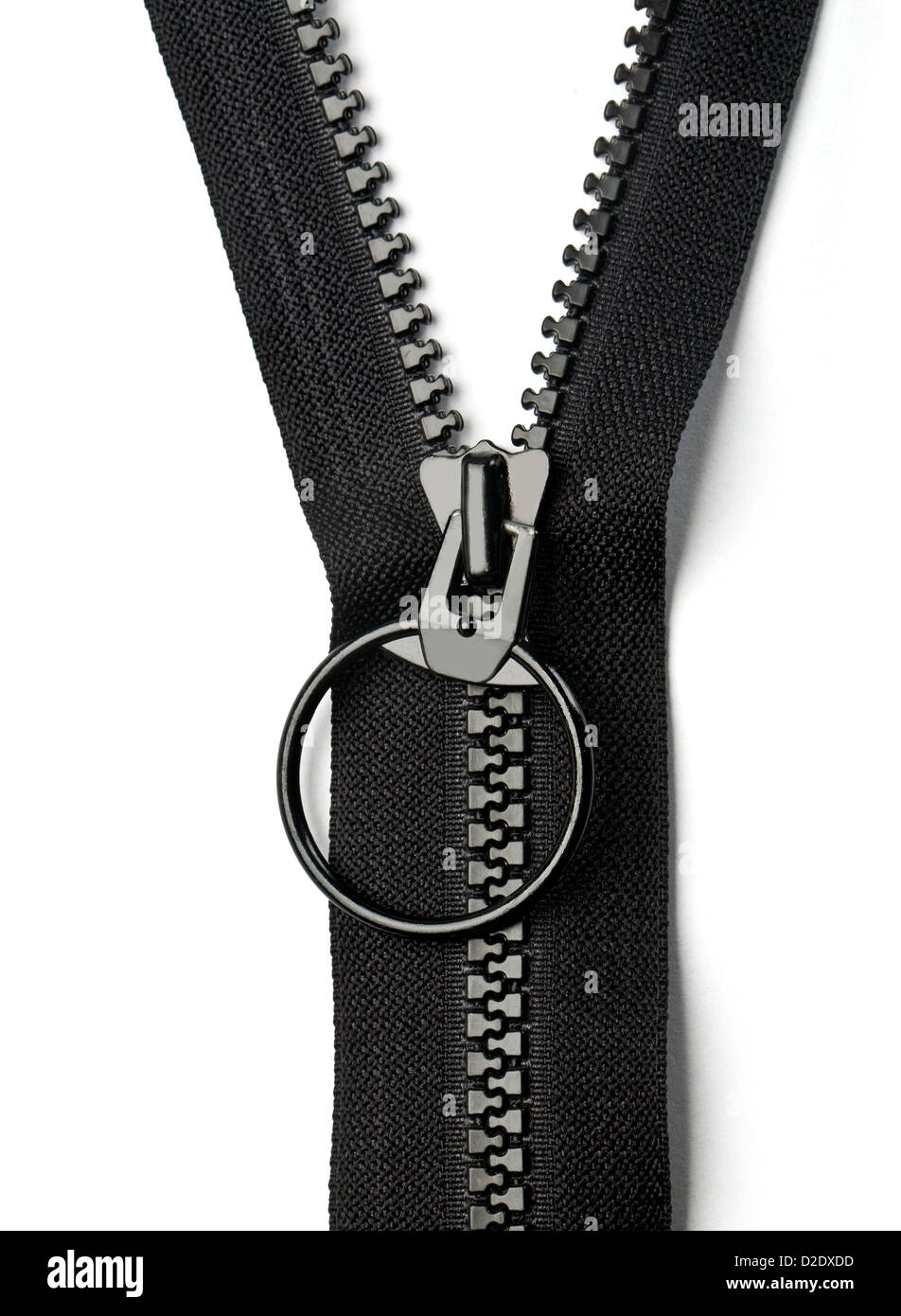 Rimosse lampo nero isolato su bianco, alta risoluzione Foto Stock