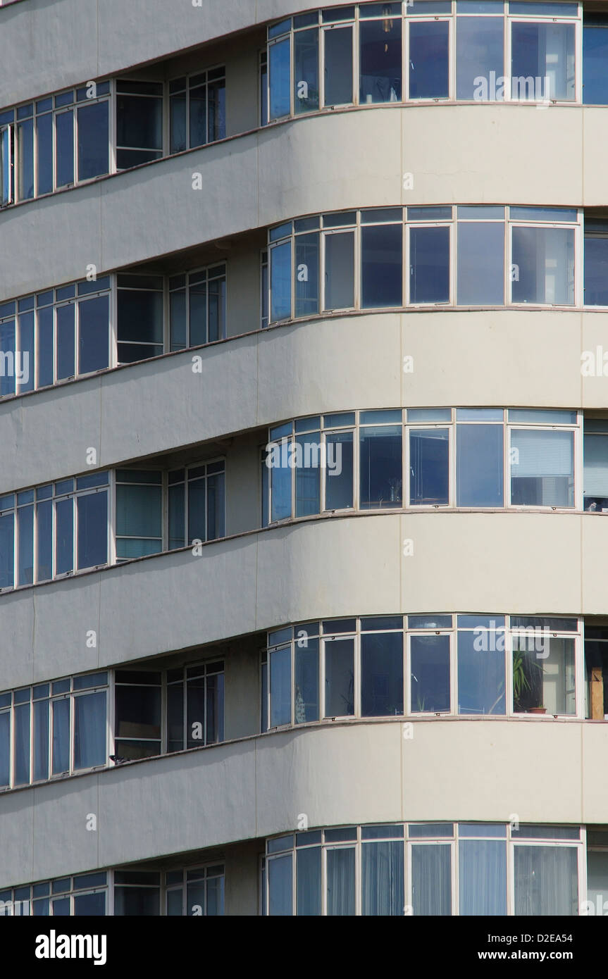 Blocco di appartamenti, Brighton, Sussex, Regno Unito Foto Stock