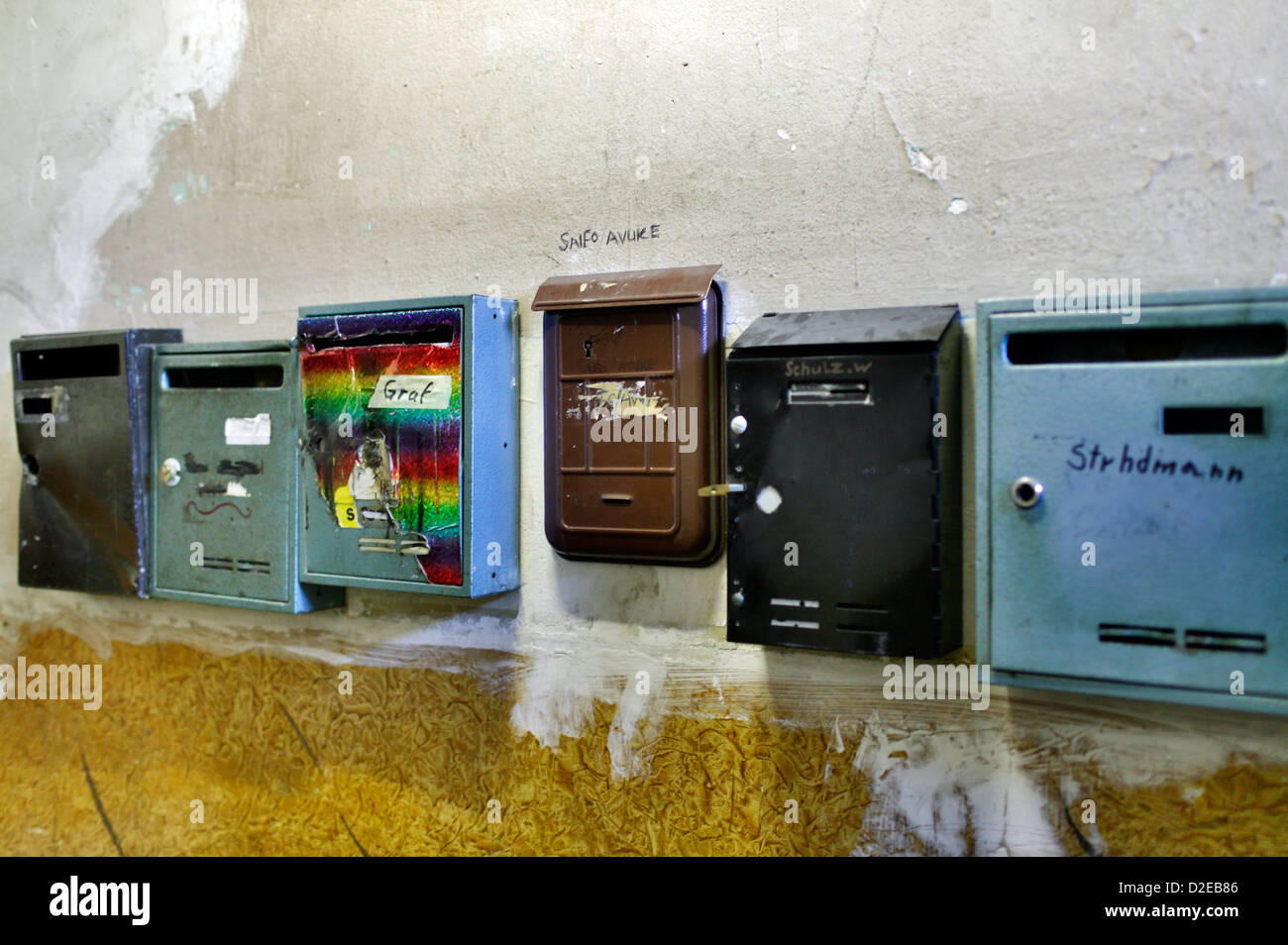 Duisburg, in Germania, le cassette postali in un casamento Foto Stock