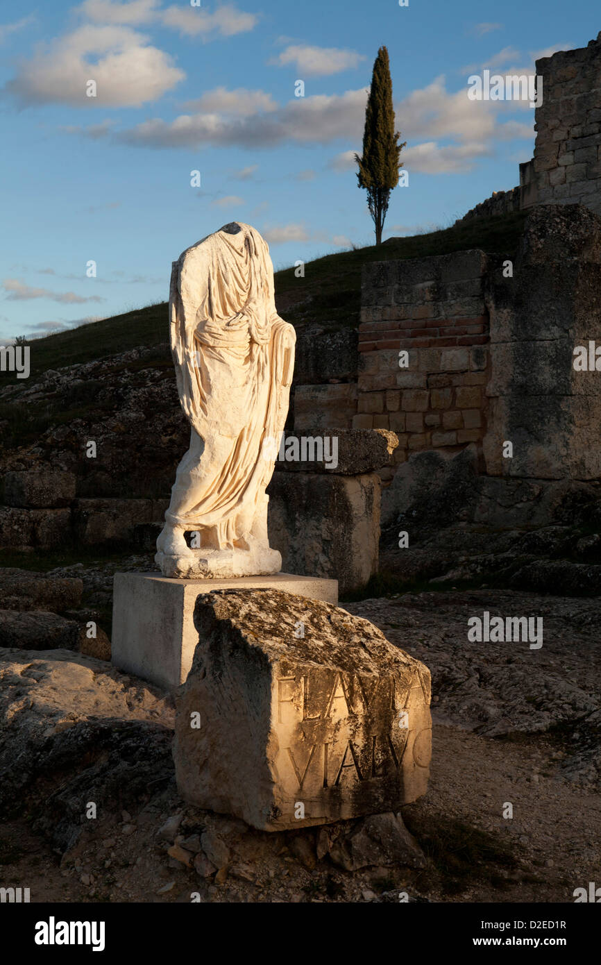 Segóbriga, Spagna, Cuenca, archeologici, romana, rovine, parco, monumento, arte, vecchio luogo storico, viaggi, turismo Foto Stock