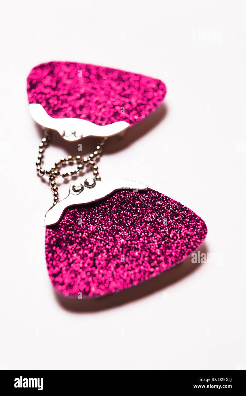 Due borsette rosa uniti insieme Foto Stock