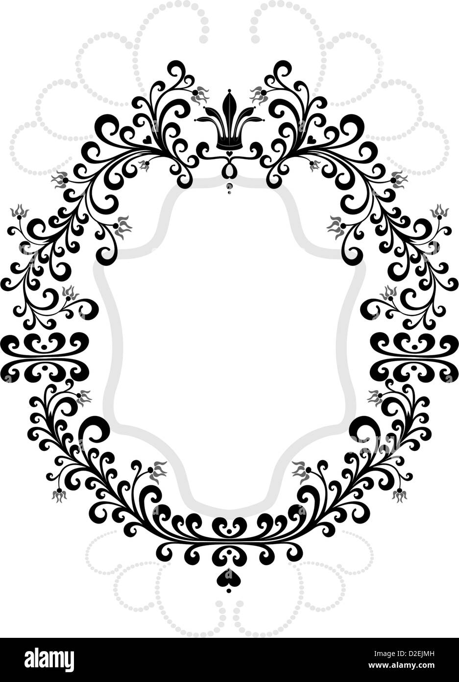 Telaio di ornamento decorativo. arti grafiche. Foto Stock