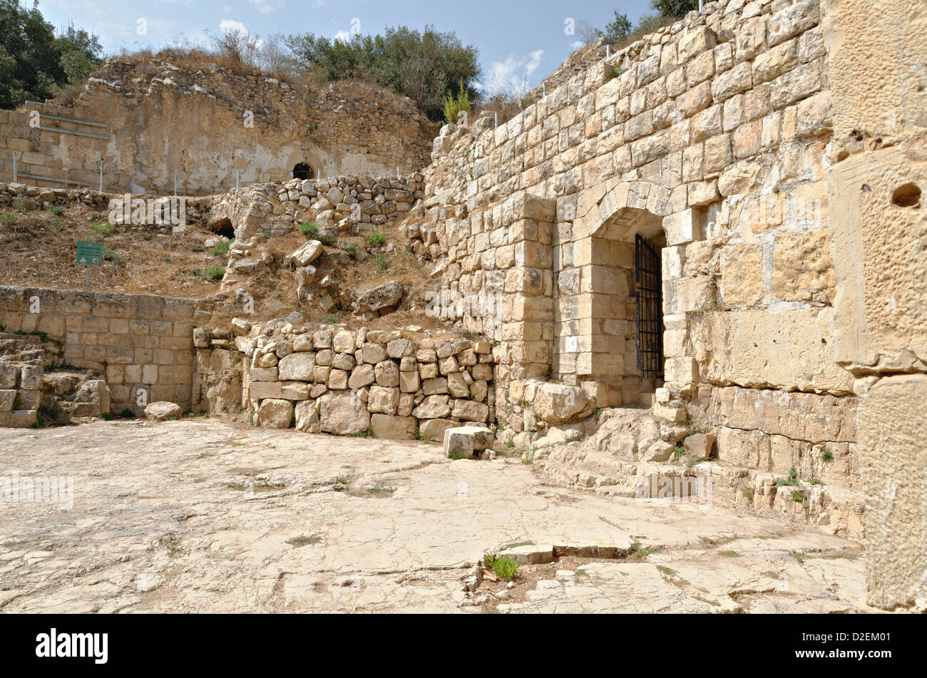 Israele, Gerusalemme montagne, Ein Hemed National Park (AKA Aqua Bella) Crusader-edificio del periodo Foto Stock