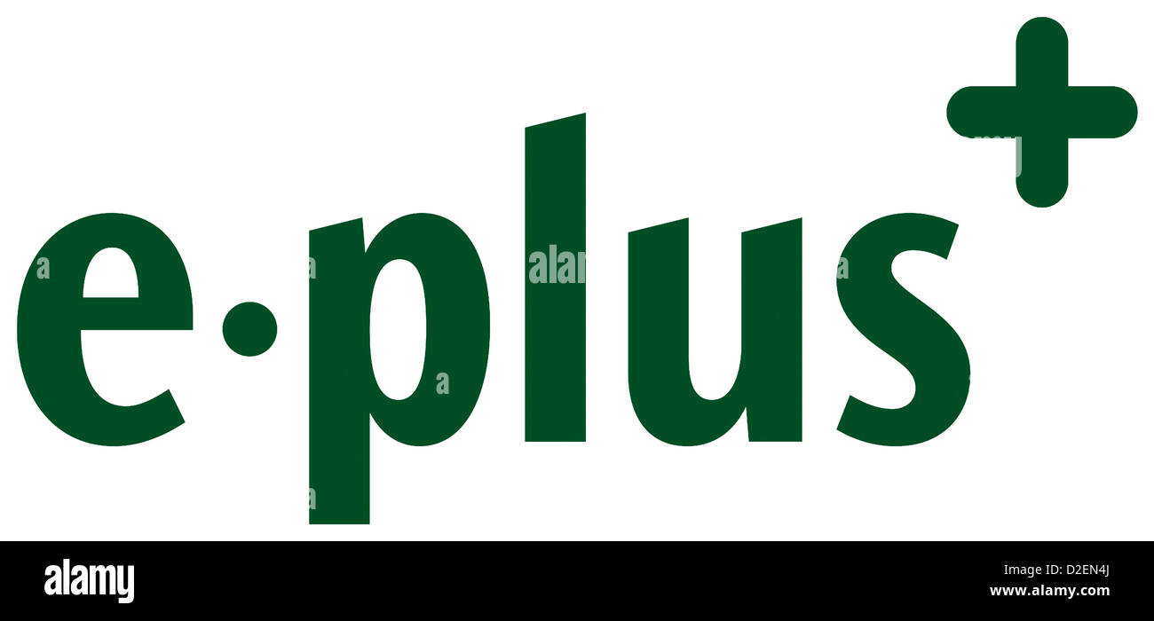 Il logo del tedesco operatore mobile E-Plus con sede in Dusseldorf, Foto Stock