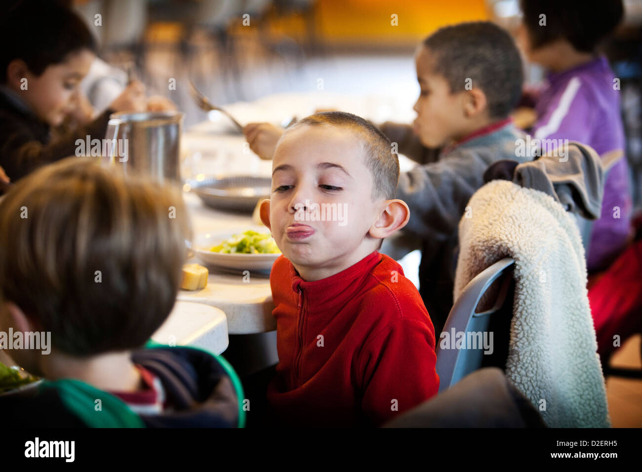 MENSA SCOLASTICA Foto Stock
