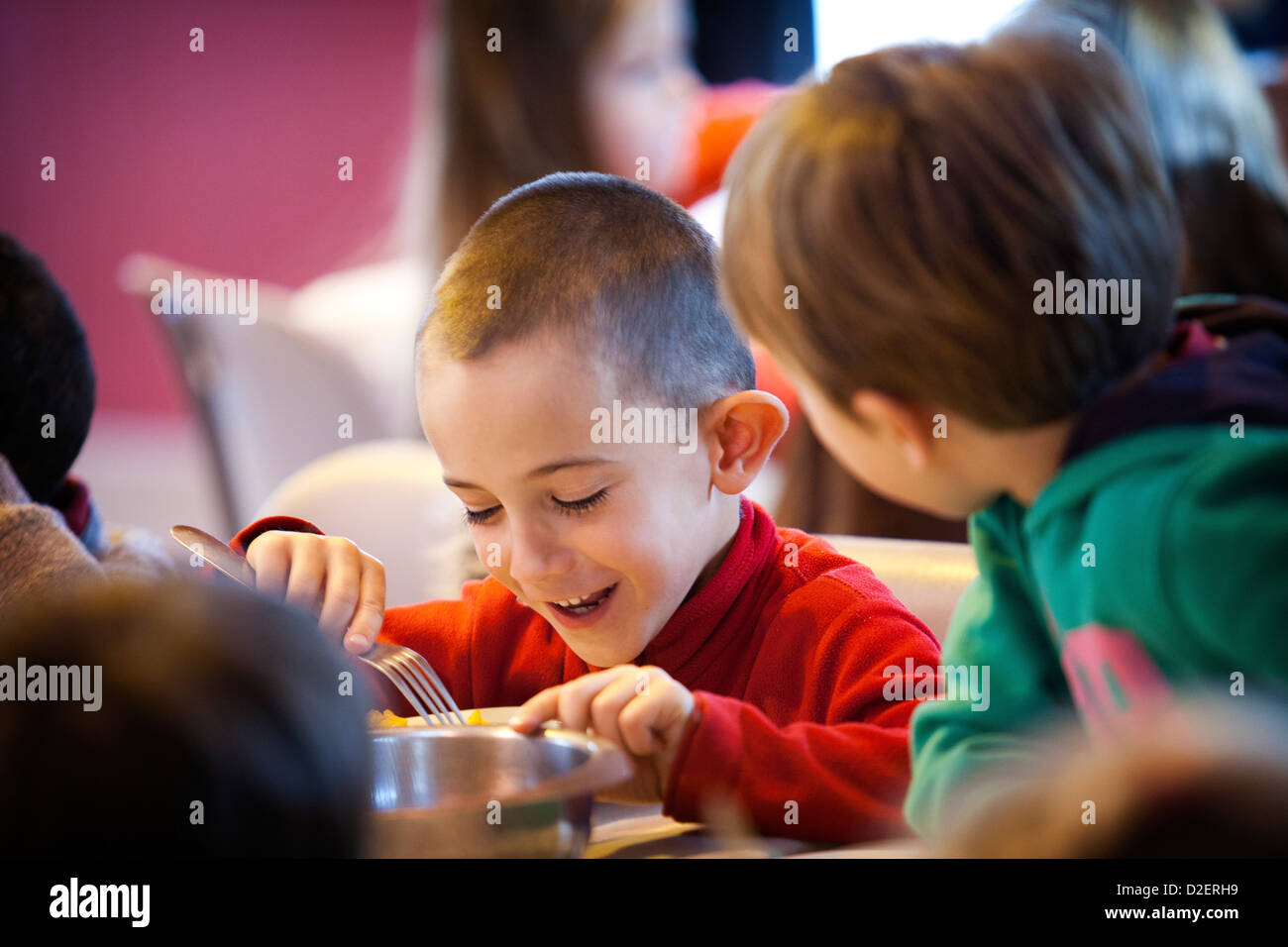 MENSA SCOLASTICA Foto Stock
