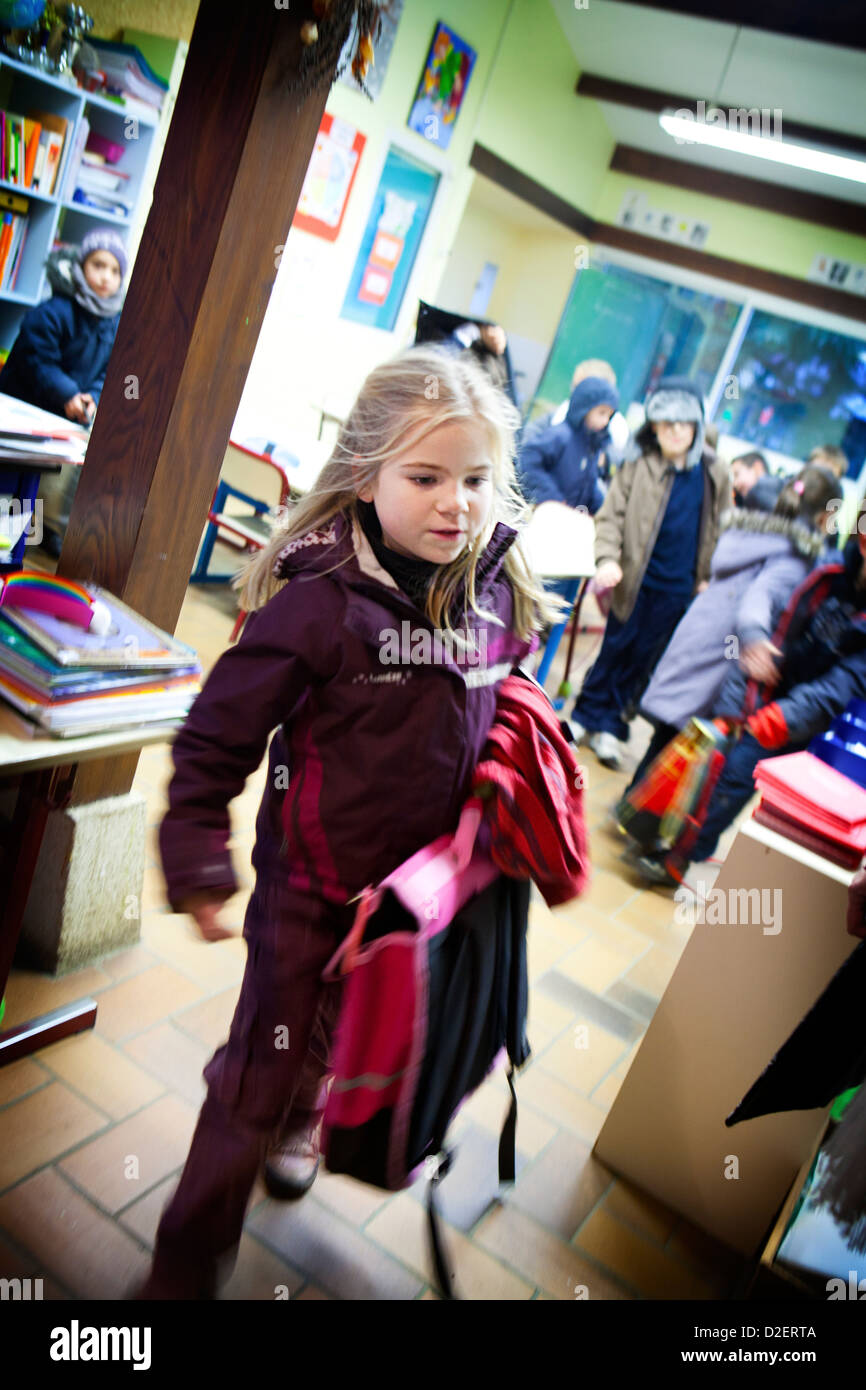 La scuola primaria di classe Foto Stock