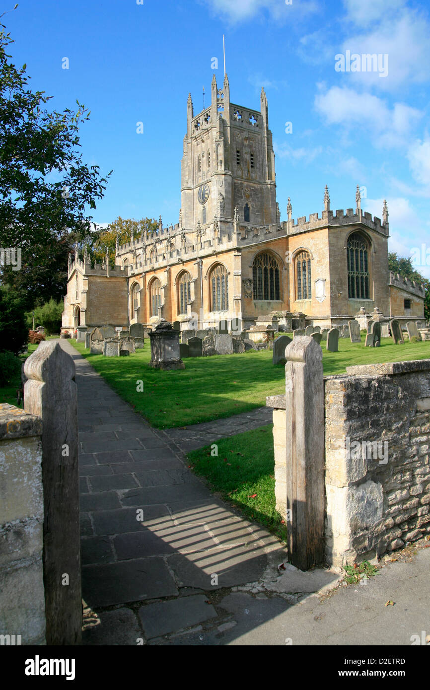 St Marys chiesa Fairford Gloucestershire England Regno Unito Foto Stock