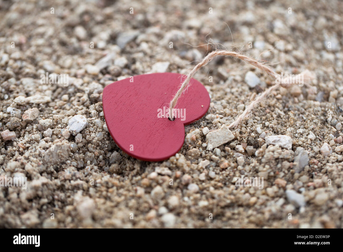 Amore forma sul pavimento. Il concetto di amore foto. Foto Stock