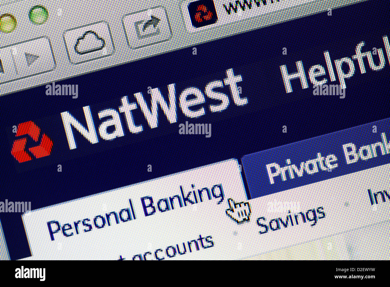 Natwest Bank logo e sito web close up Foto Stock