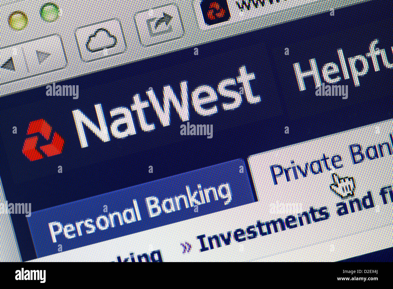 Natwest Bank logo e sito web close up Foto Stock