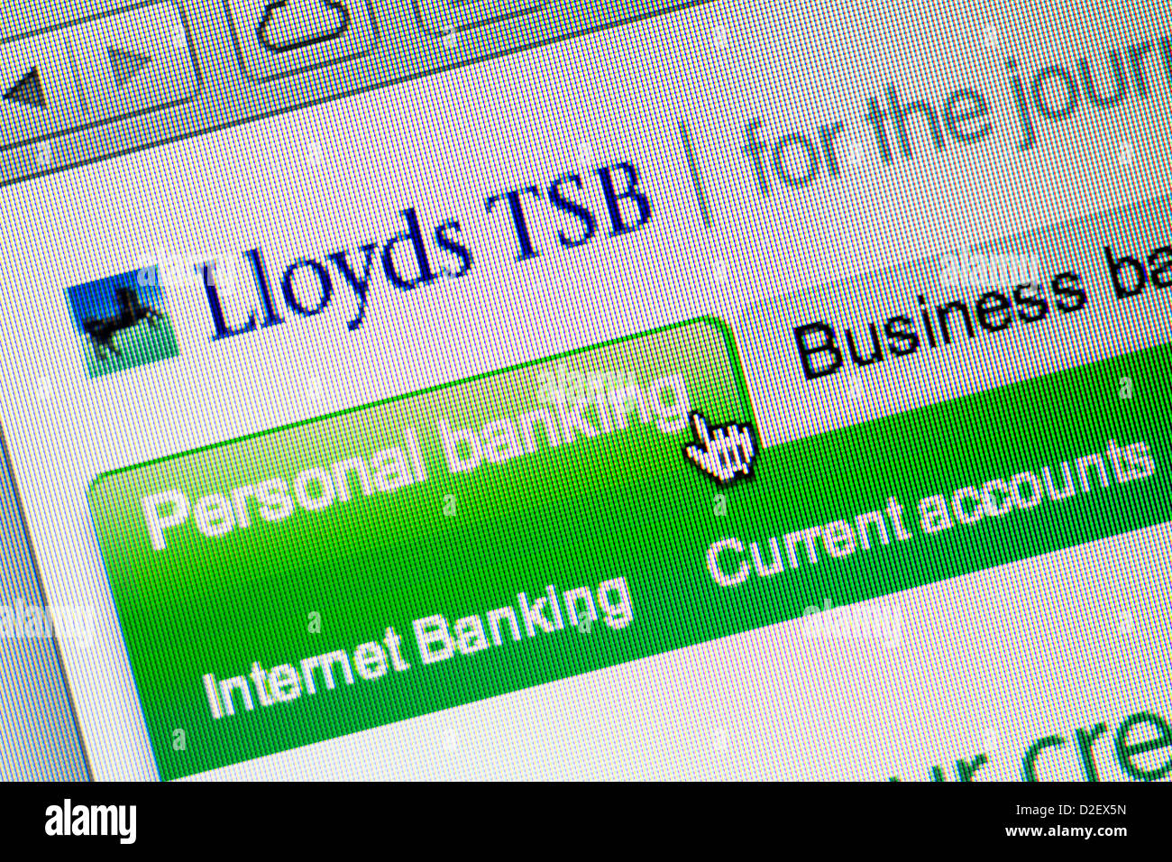 Lloyds Bank logo e sito web close up Foto Stock