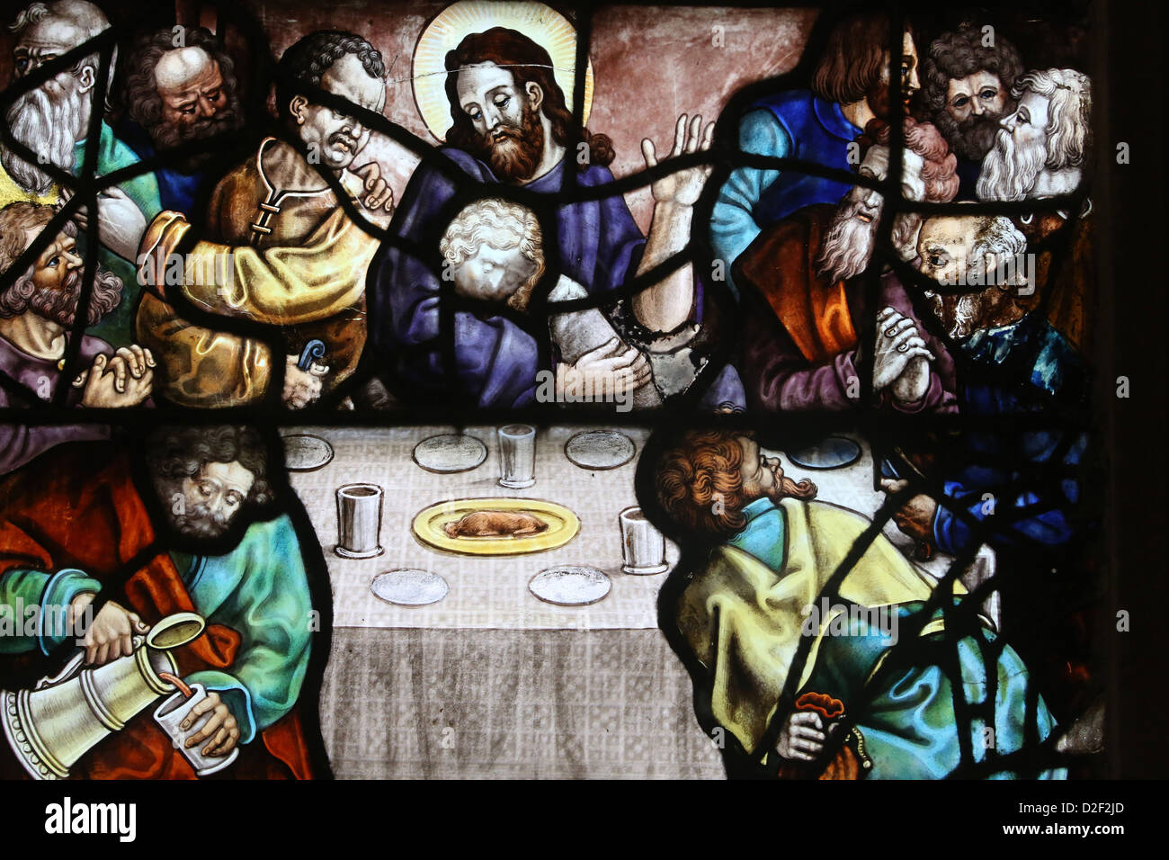Saint Etienne du Mont chiesa. L'Ultima Cena. Parigi. La Francia. Foto Stock