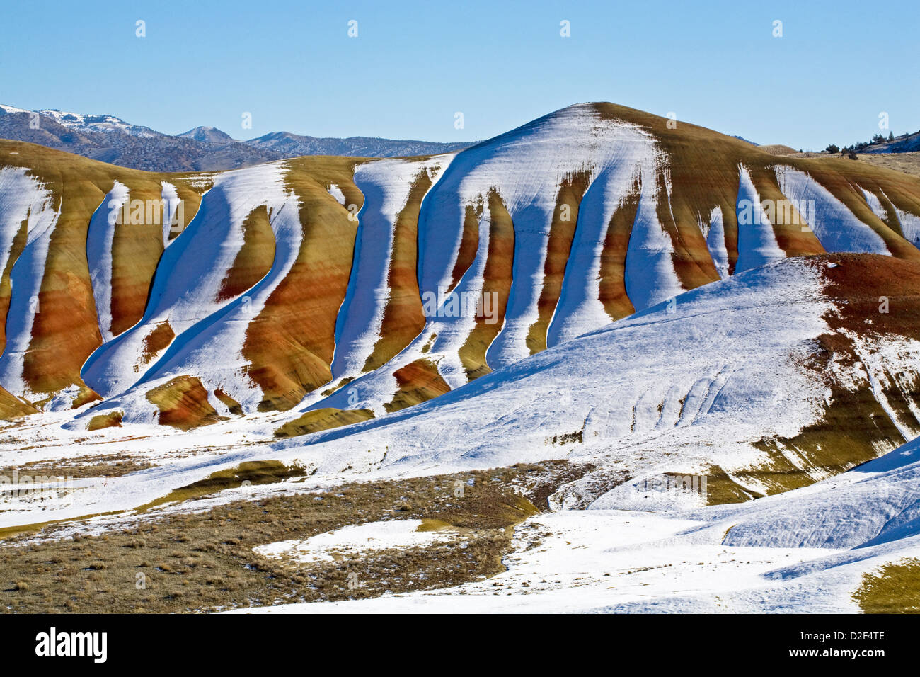 John Day Fossil Beds in inverno, Oregon centrale Foto Stock