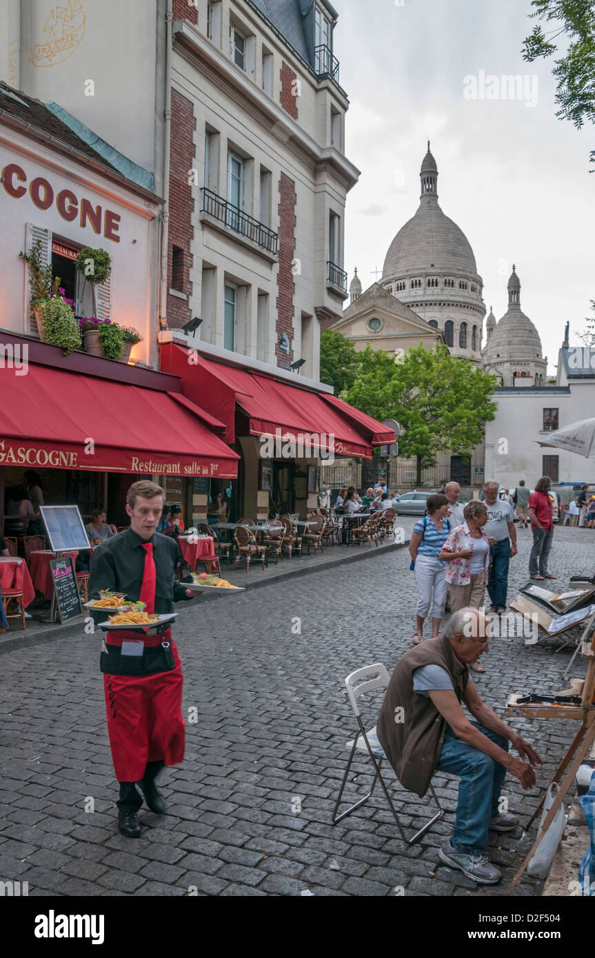 Place du Tertre, Montemarte.Paris,Francia Foto Stock