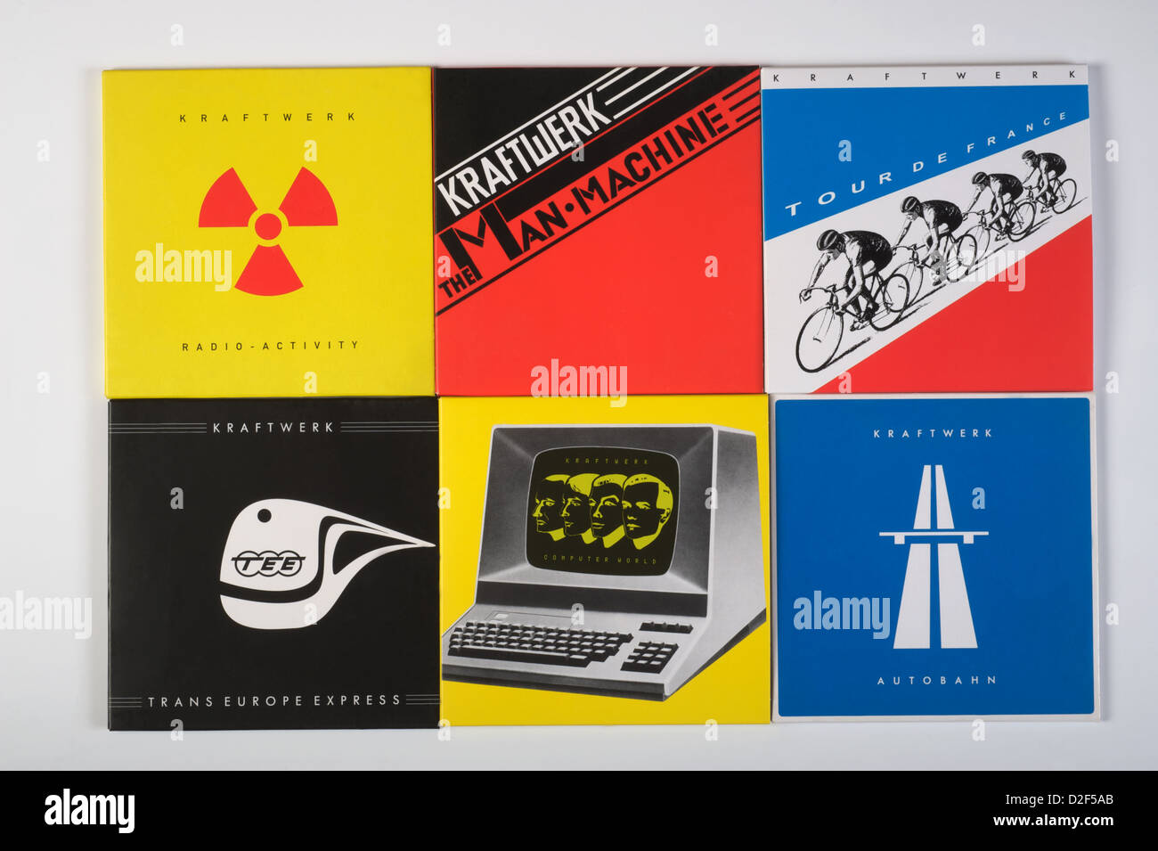 Kraftwerk le copertine dei CD del catalogo Foto Stock