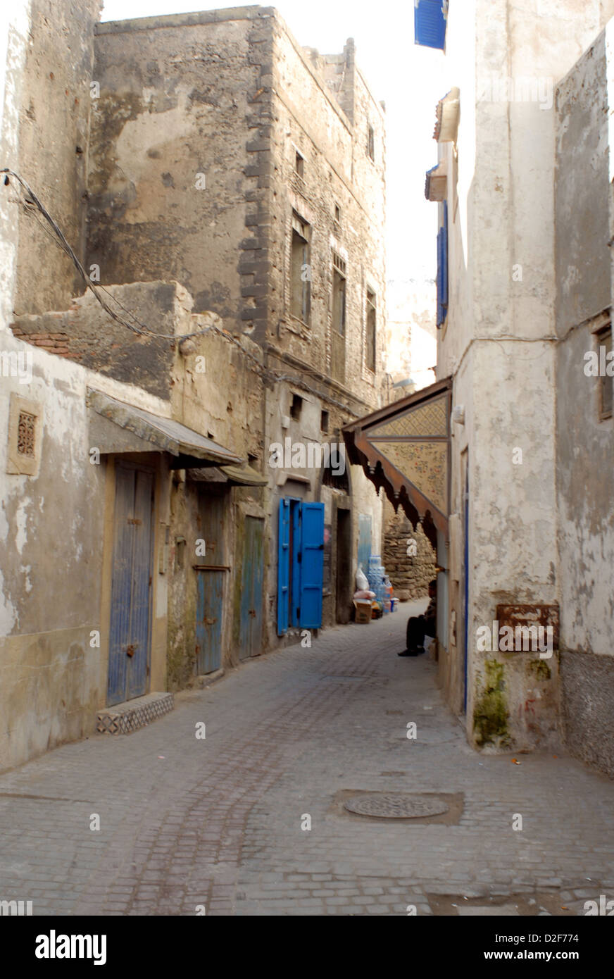 Street nella medina di Essaouira Foto Stock