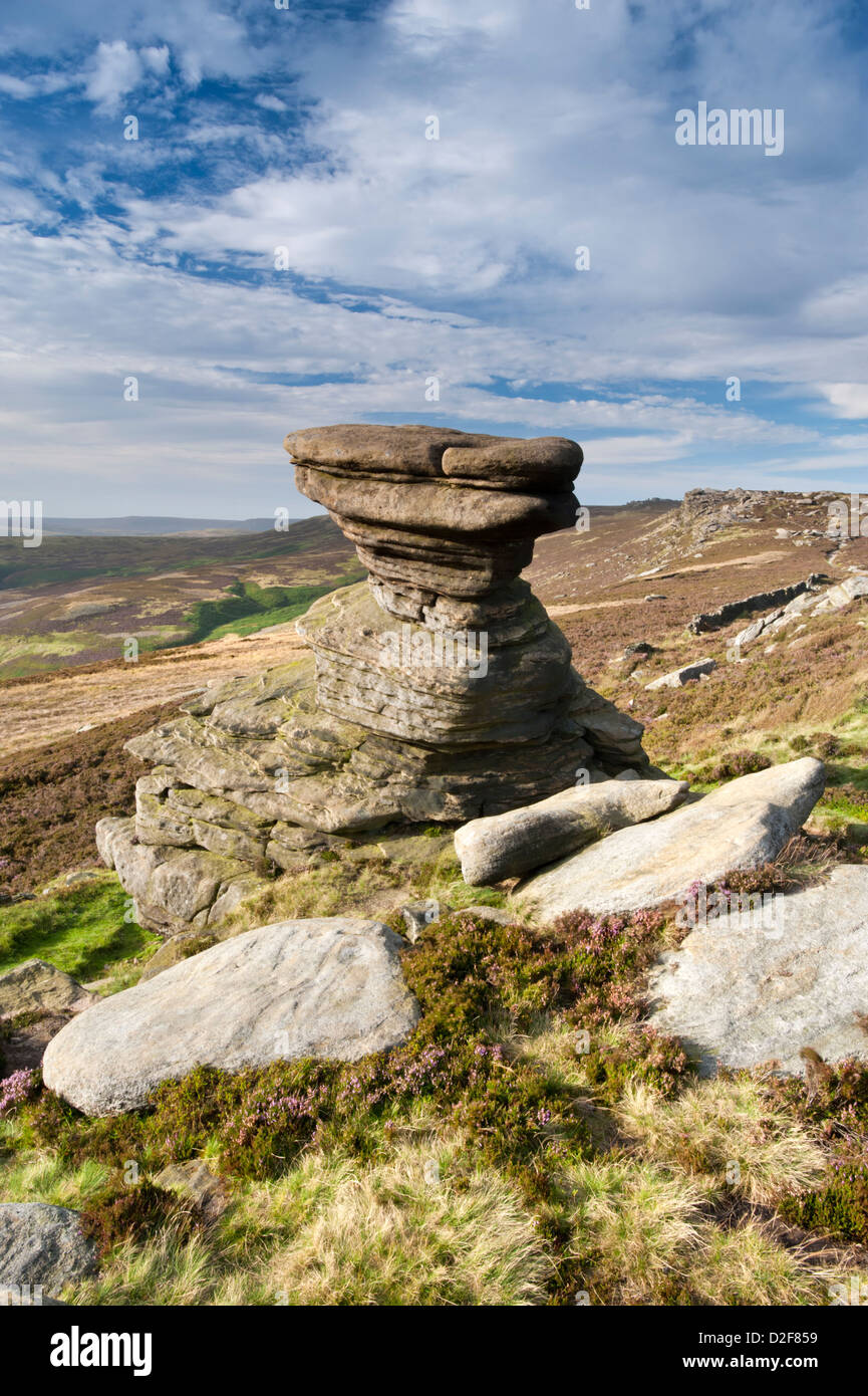 La cantina di sale, Rock, formazione sul bordo Derwent, Parco Nazionale di Peak District, Derbyshire, England, Regno Unito Foto Stock