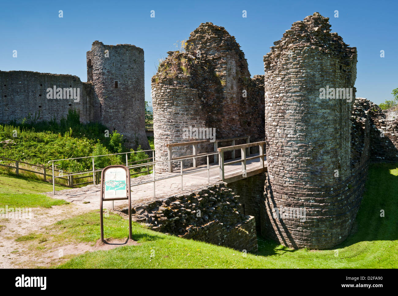 Il castello bianco, nei pressi di Abergavenny, Monmouthshire, South Wales, Regno Unito Foto Stock