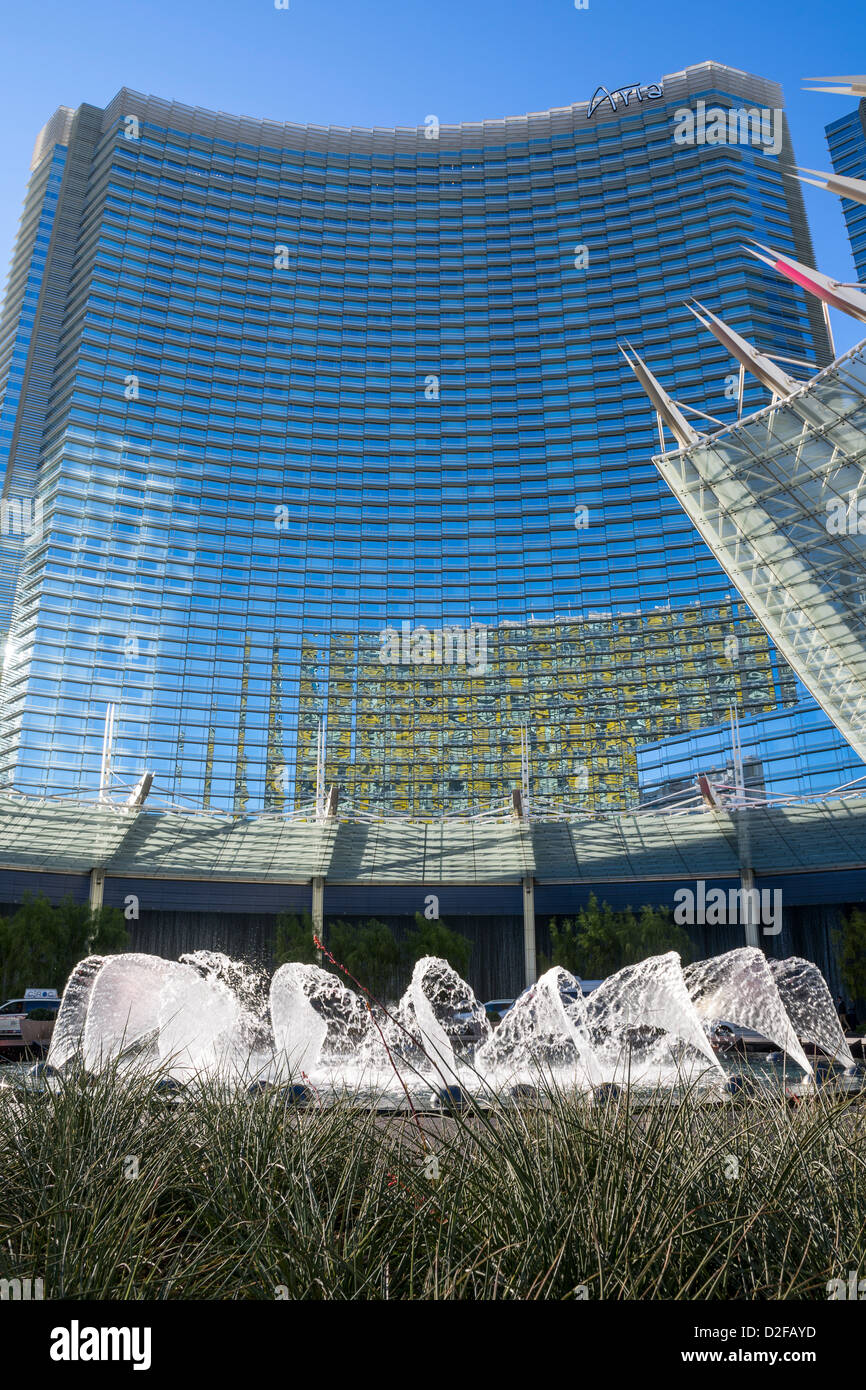 La magnifica Aria Resort and Casino a CityCenter a Las Vegas. Foto Stock