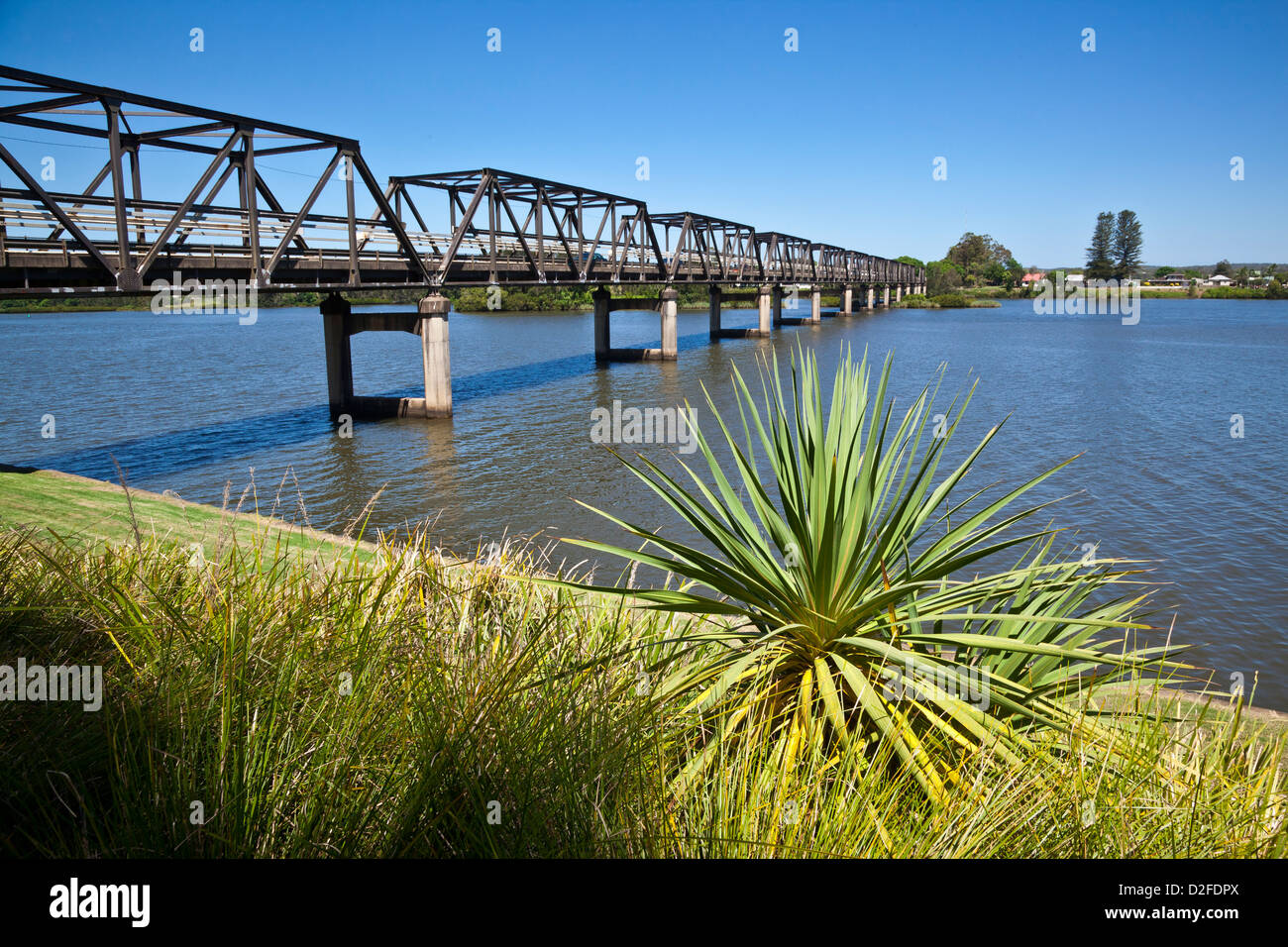 Australia, Nuovo Galles del Sud, metà costa nord, Taree, Martin Ponte sul Fiume Manning Foto Stock