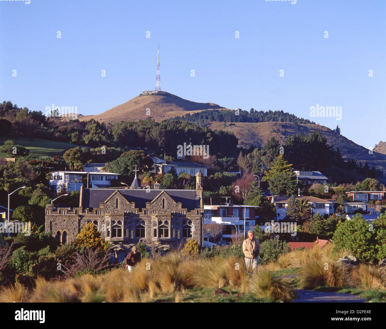Segno del Takahe sulle colline di Cashmere, Hackthorne Road, cashmere, Christchurch, Distretto di Canterbury, Isola del Sud della Nuova Zelanda Foto Stock