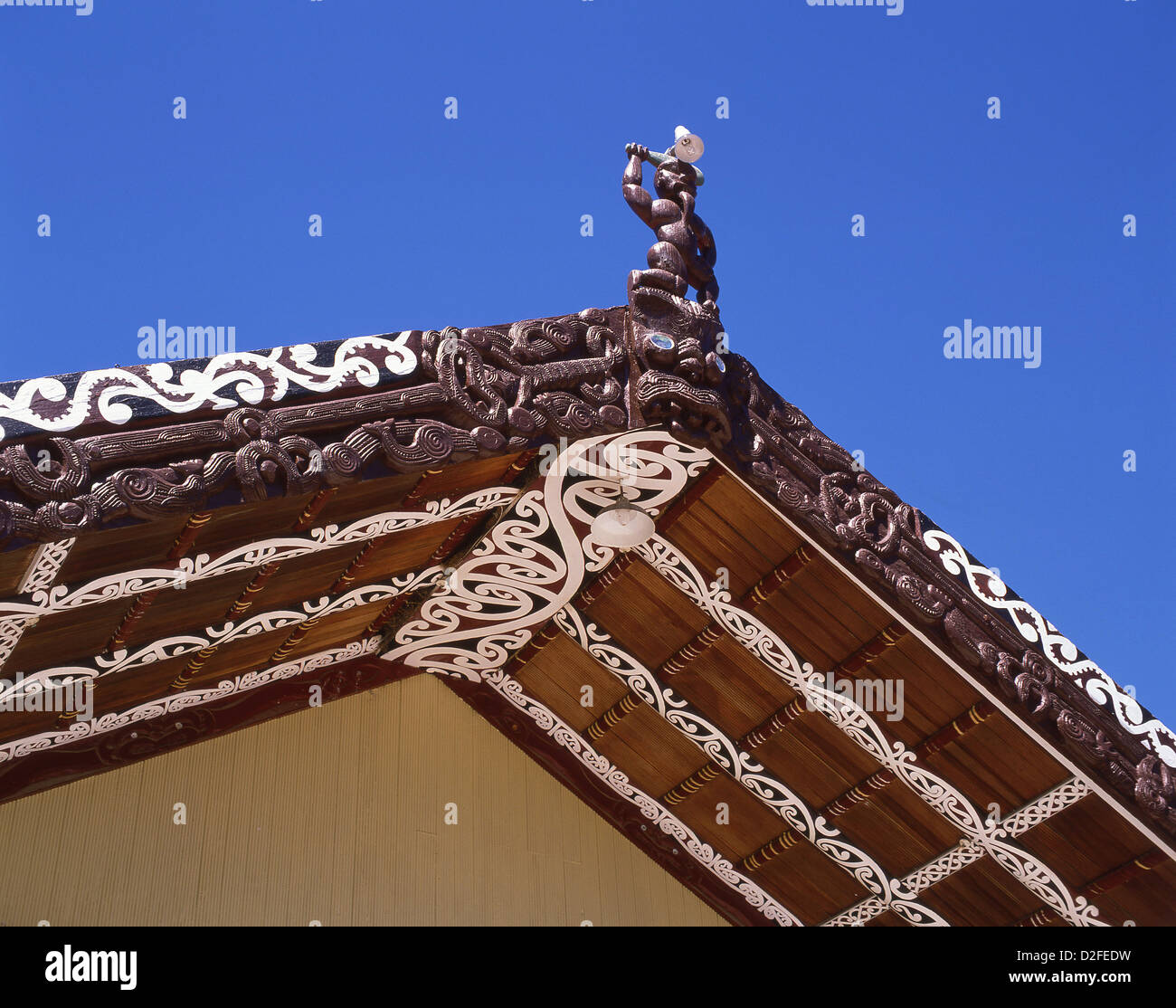 Il Meeting House (Wharenui), Te Poho-o-Rawiri Marae, Kaiti Hill, Gisborne, Gisborne Regione, Isola del nord, Nuova Zelanda Foto Stock