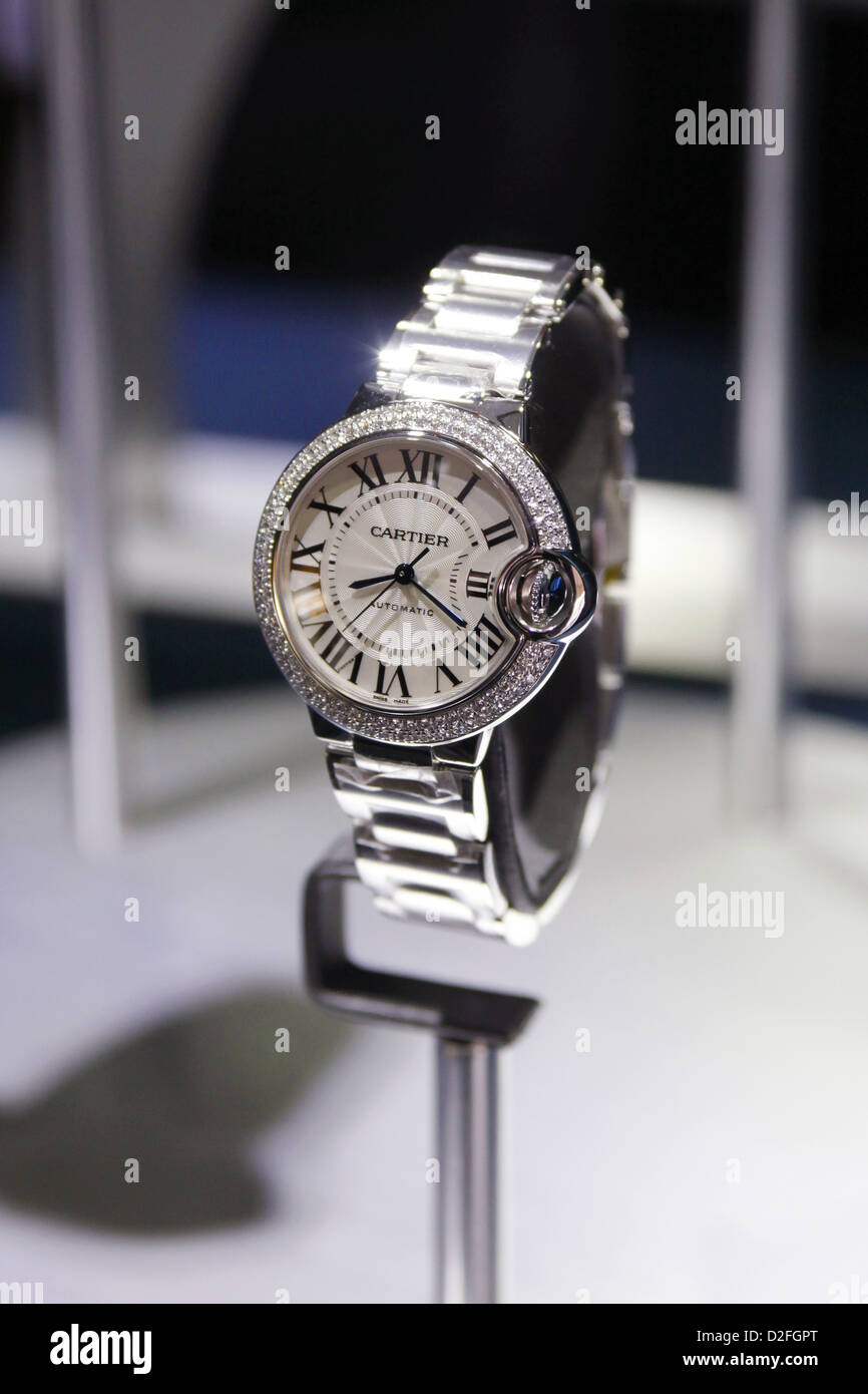 Negozio di Cartier, Main Street / Dronningens Gade, Charlotte Amalie, san Tommaso, Isole Vergini USA, Caraibi Foto Stock