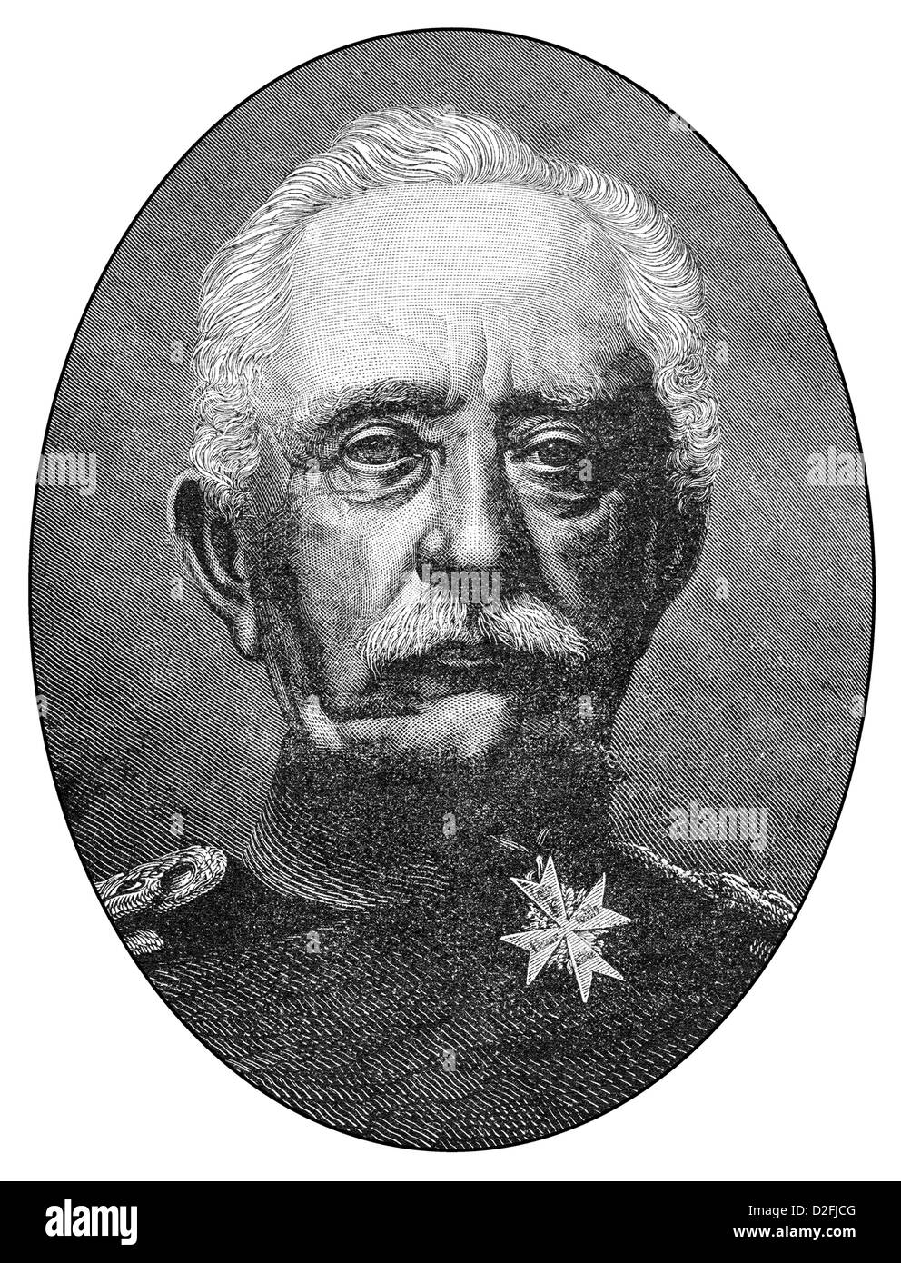 Karl Friedrich von Steinmetz, 1796 - 1877, un generale prussiano maresciallo di campo, Foto Stock