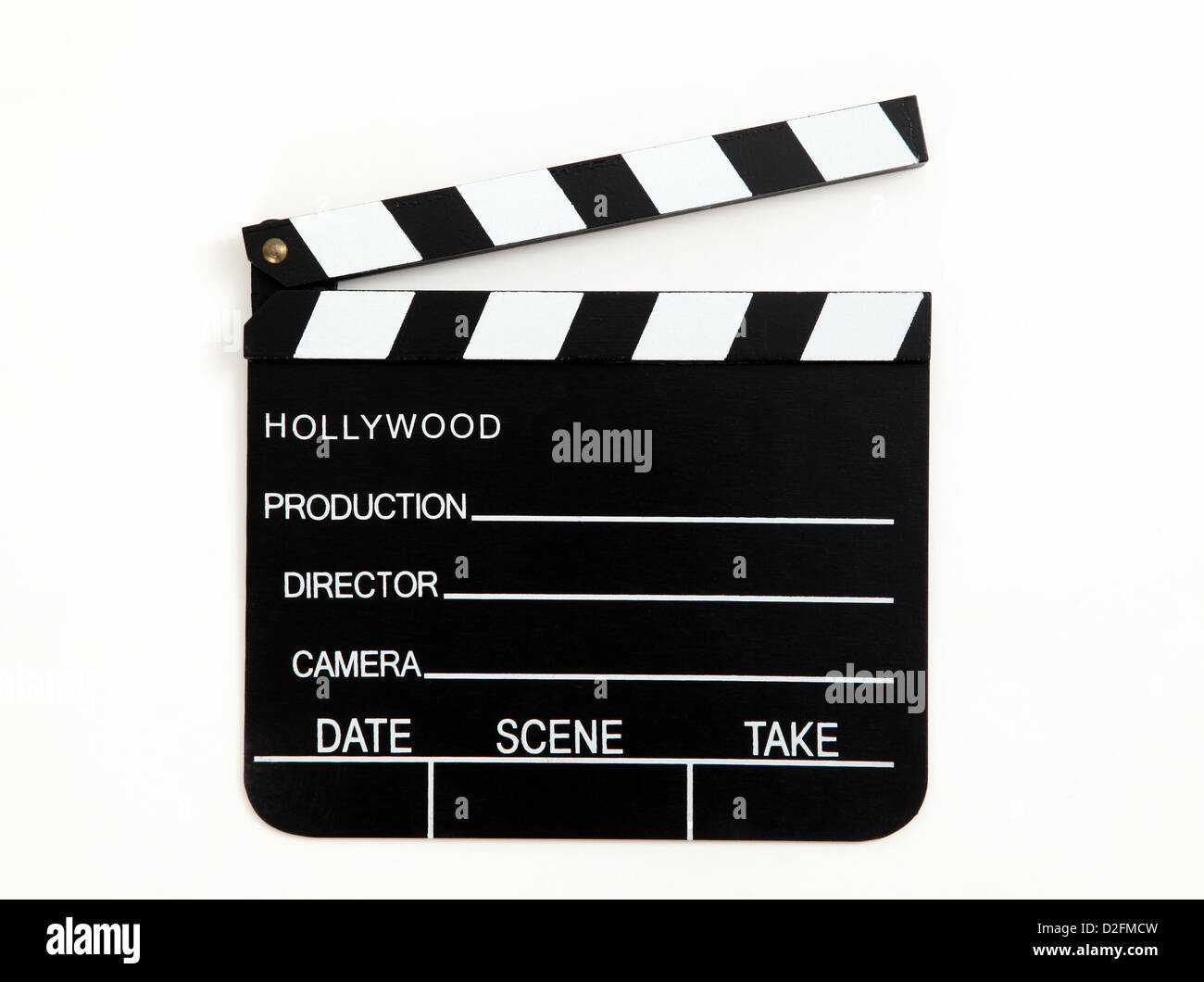 Hollywood Clapperboard Foto Stock