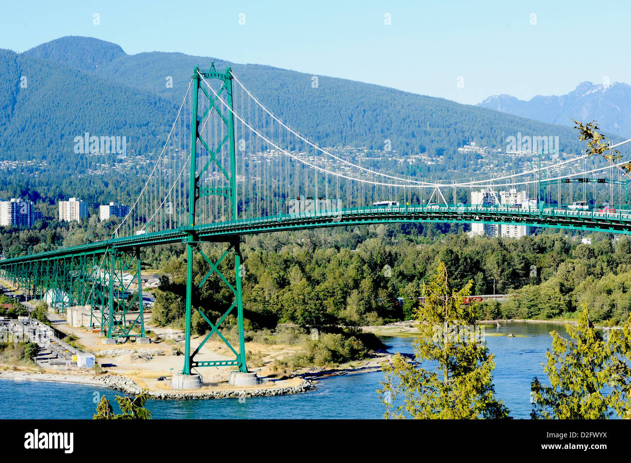 Ponte Lions Gate, Vancouver. Foto Stock