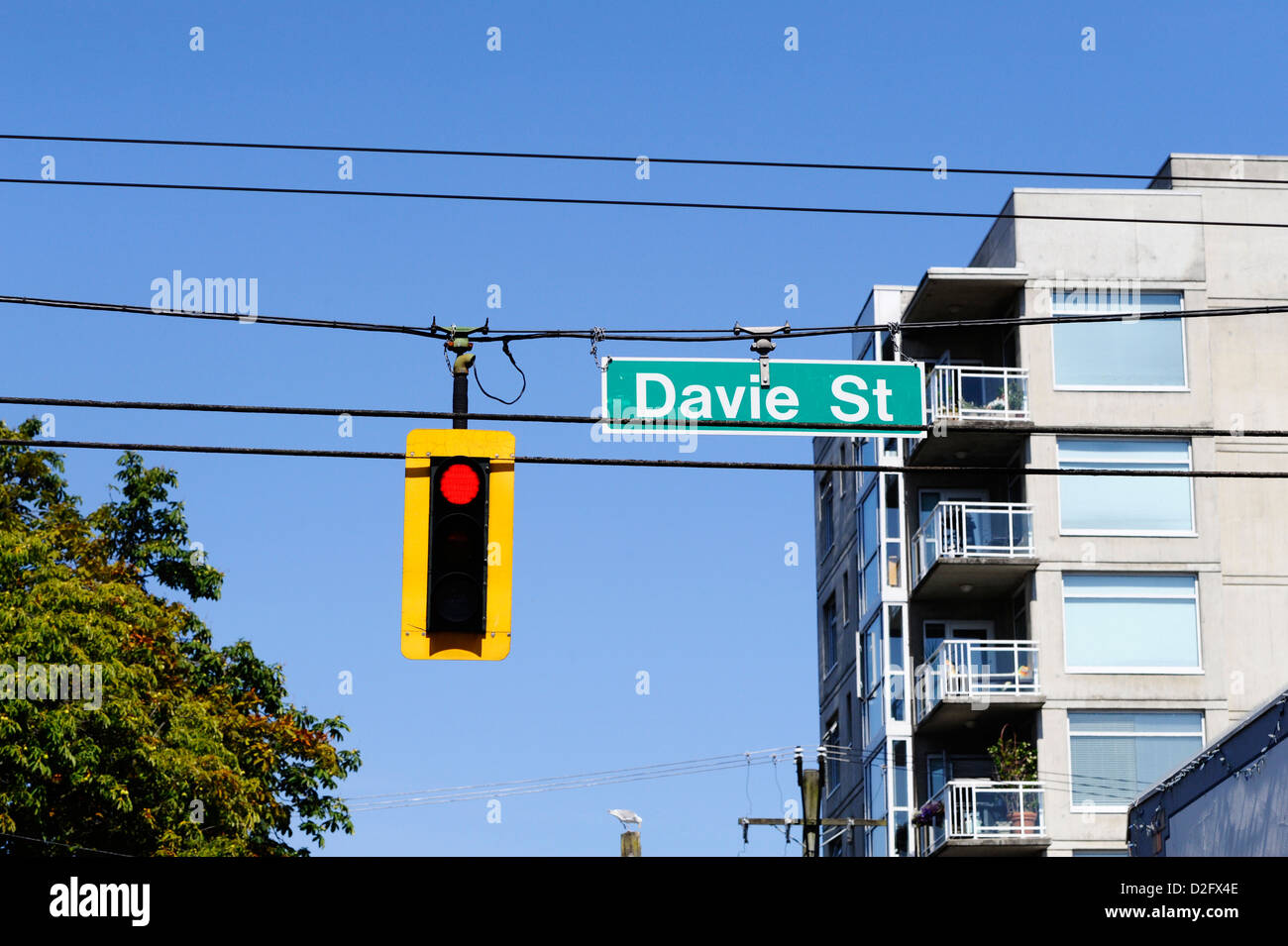 Davie St, Vancouver. Foto Stock