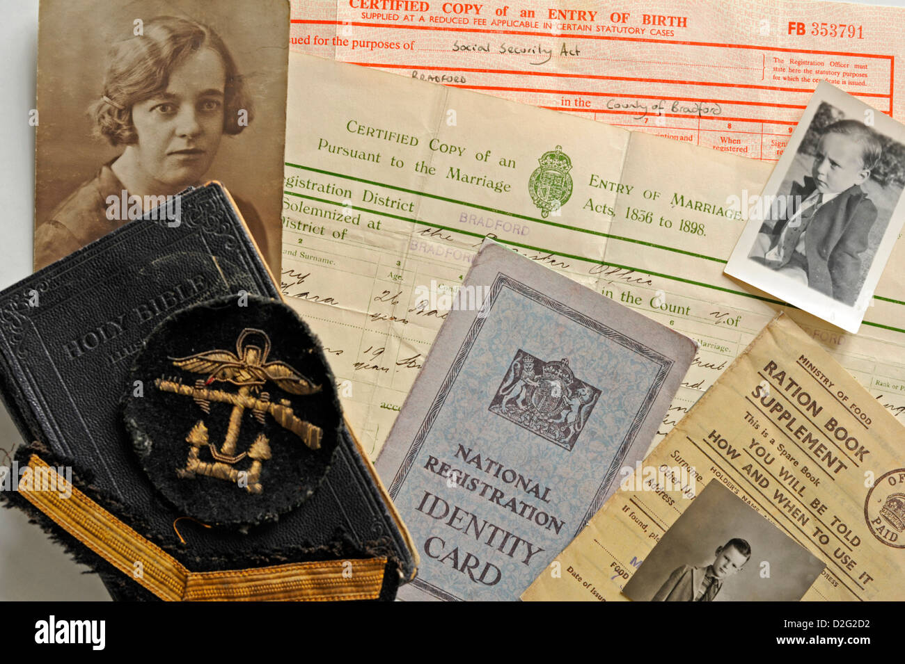 Concetto colpo di storia di famiglia articoli correlati Foto Stock