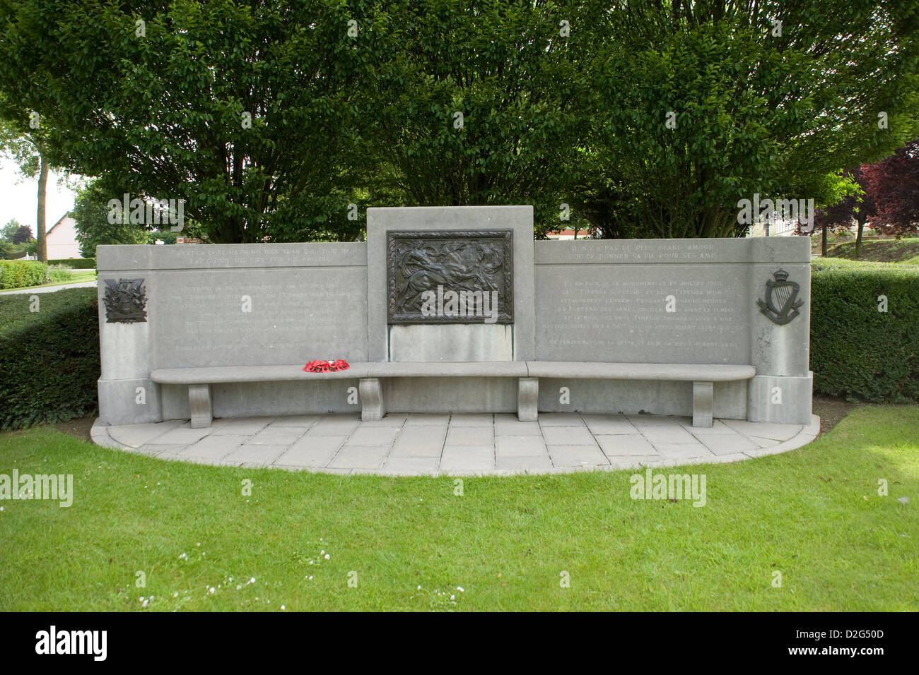 Tyneside Memorial sede a La Boiselle sulle somme in Francia. Foto Stock