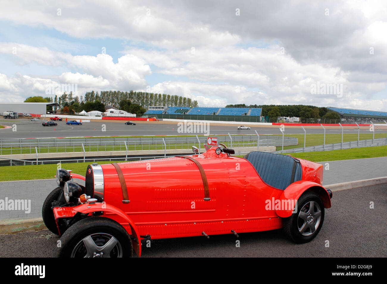 Bugatti in mostra a Silverstone Classic Cars caso Luglio 2012 Foto Stock