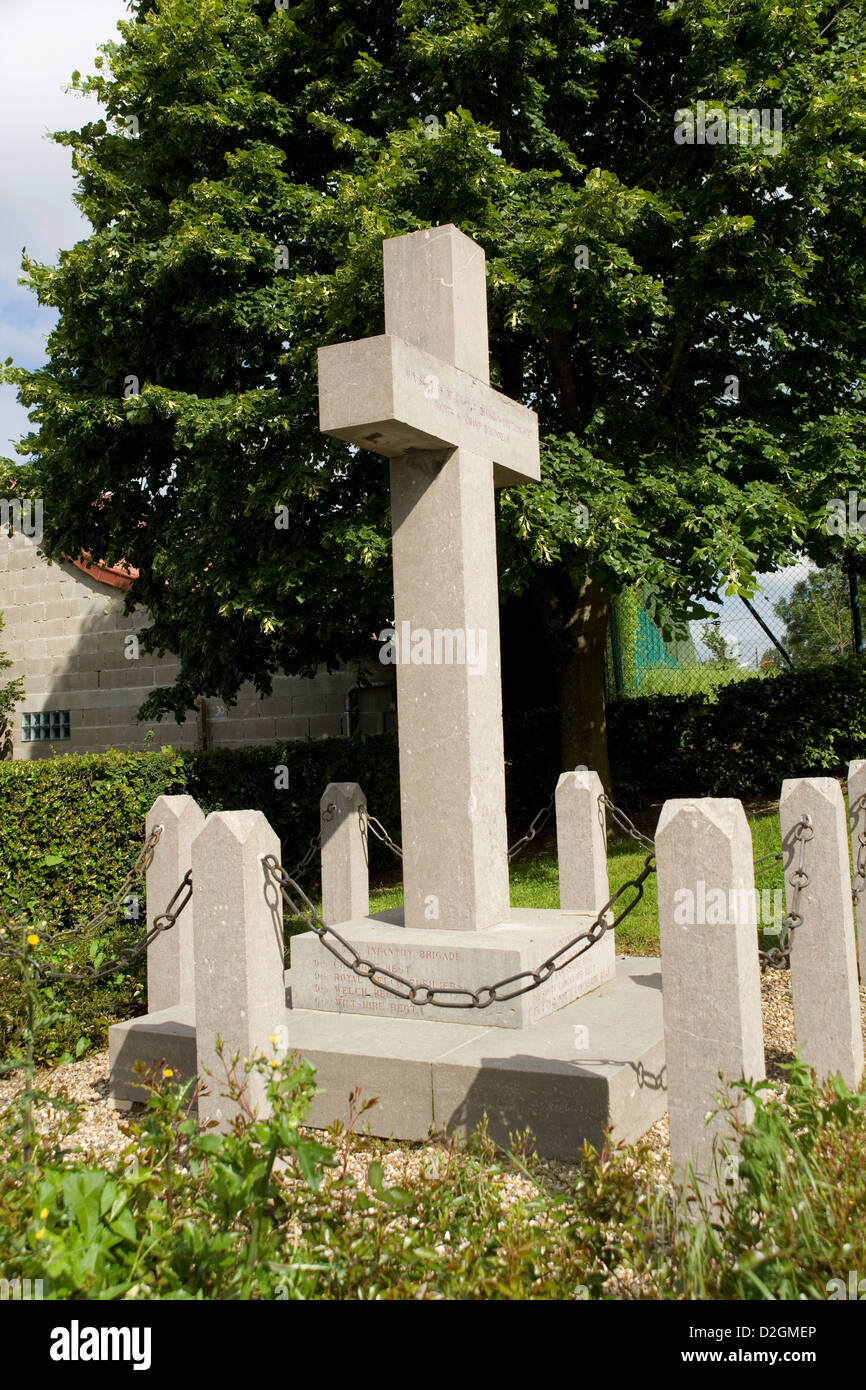 Xix Divisione occidentale Memorial a La Boiselle sulle somme, Francia ricordando l'attacco dell'esercito britannico nel luglio 1916 Foto Stock