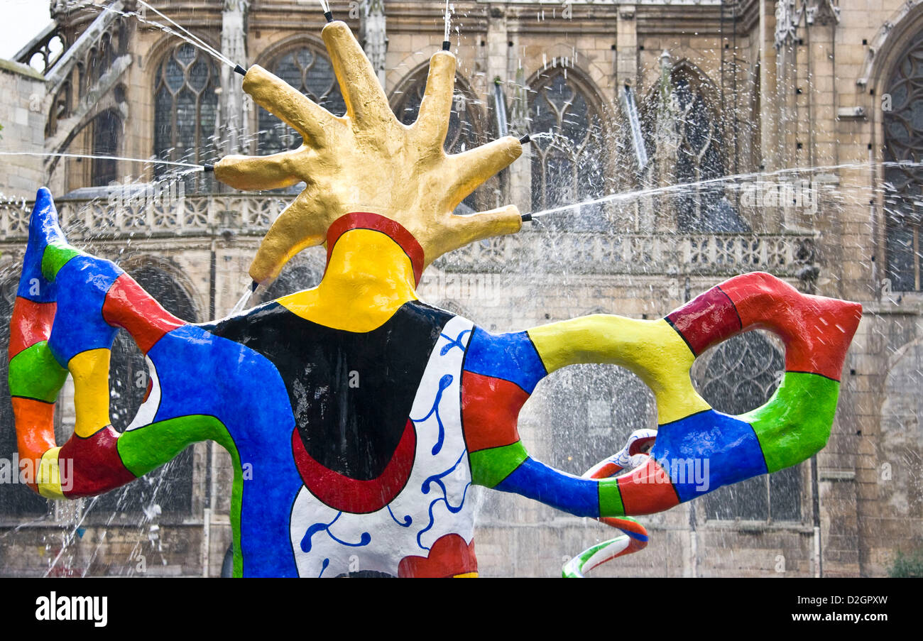 La scultura Stravinsky Fontana Stravinsky Parigi Francia Europa Foto Stock