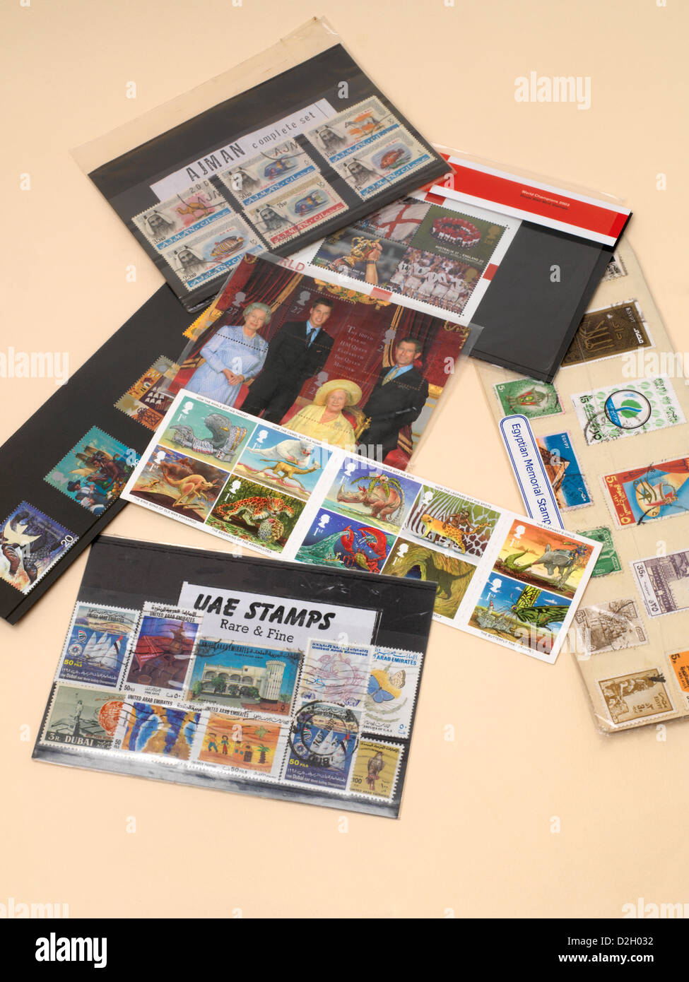 Raccolta di francobolli Foto Stock