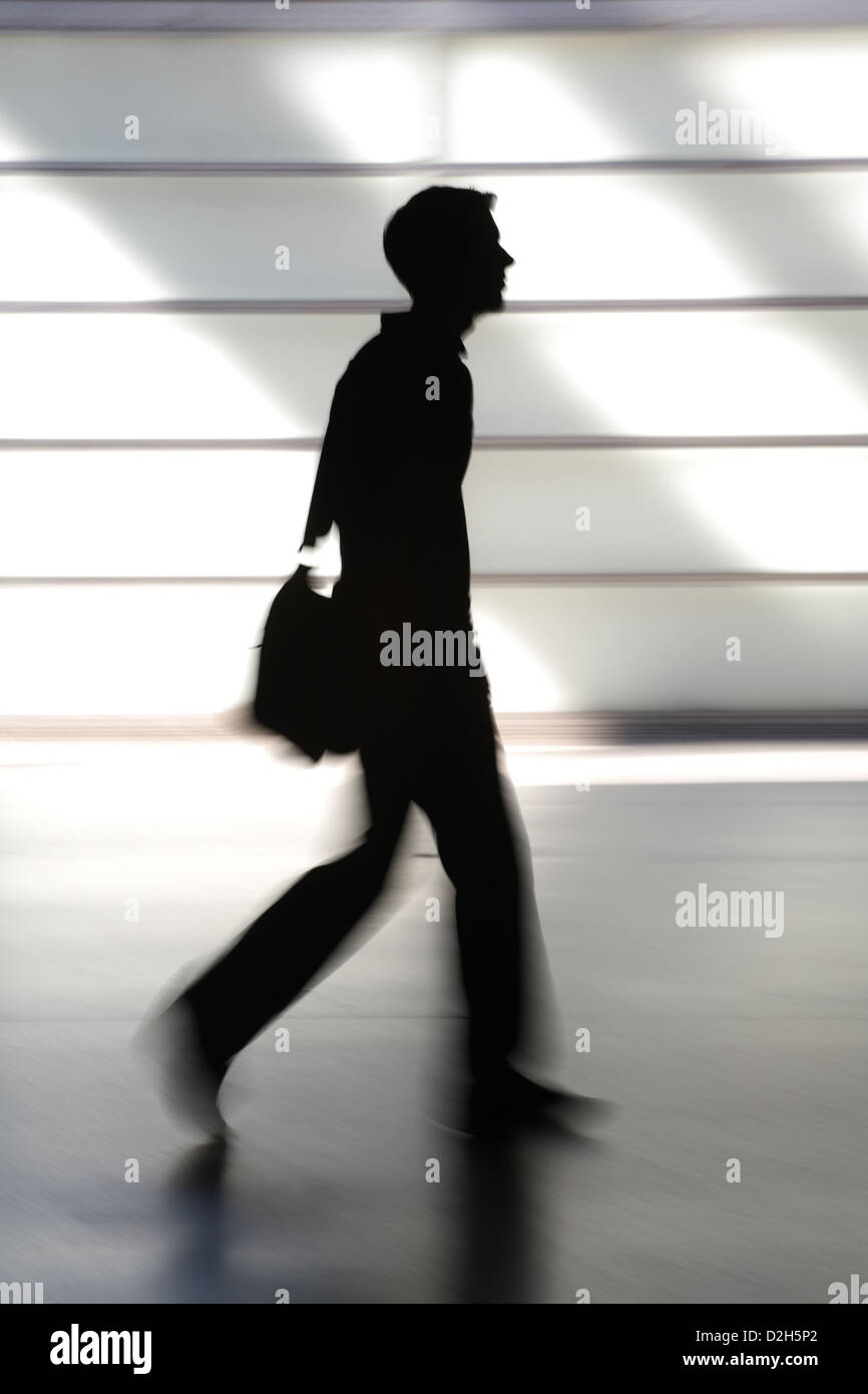 Berlino, Germania, la silhouette di uno studente Foto Stock