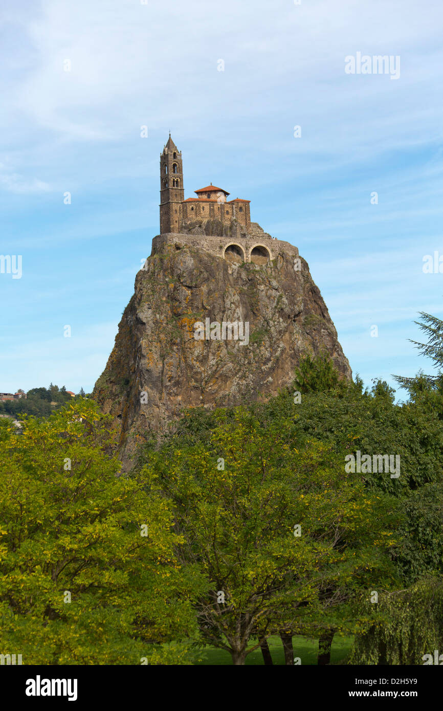 Saint Michel d'Aiguille Cappella, Le Puy en Velay, Haute Loire, Francia Foto Stock