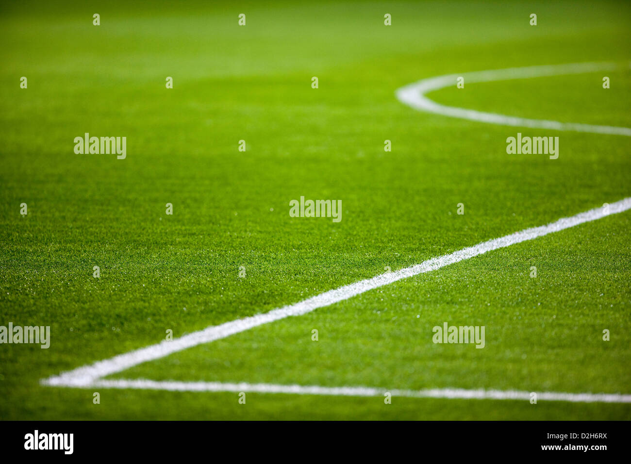 Siviglia, Spagna, dettaglio dell'area di rigore di   un campo di calcio Foto Stock