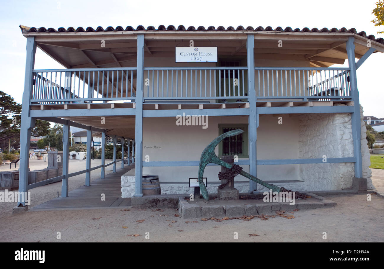 Vecchia casa DOGANALE IN Fishermans Wharf , Monterey, CA Foto Stock