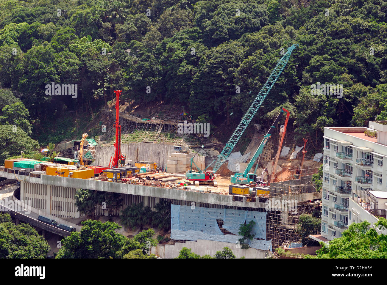 Hong Kong la costruzione del picco. Foto Stock