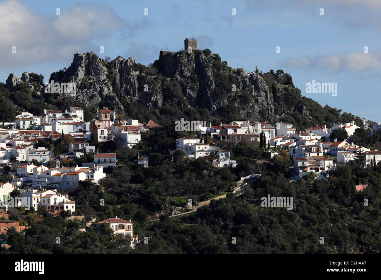 Bianco andaluso village Gaucin, Spagna Foto Stock